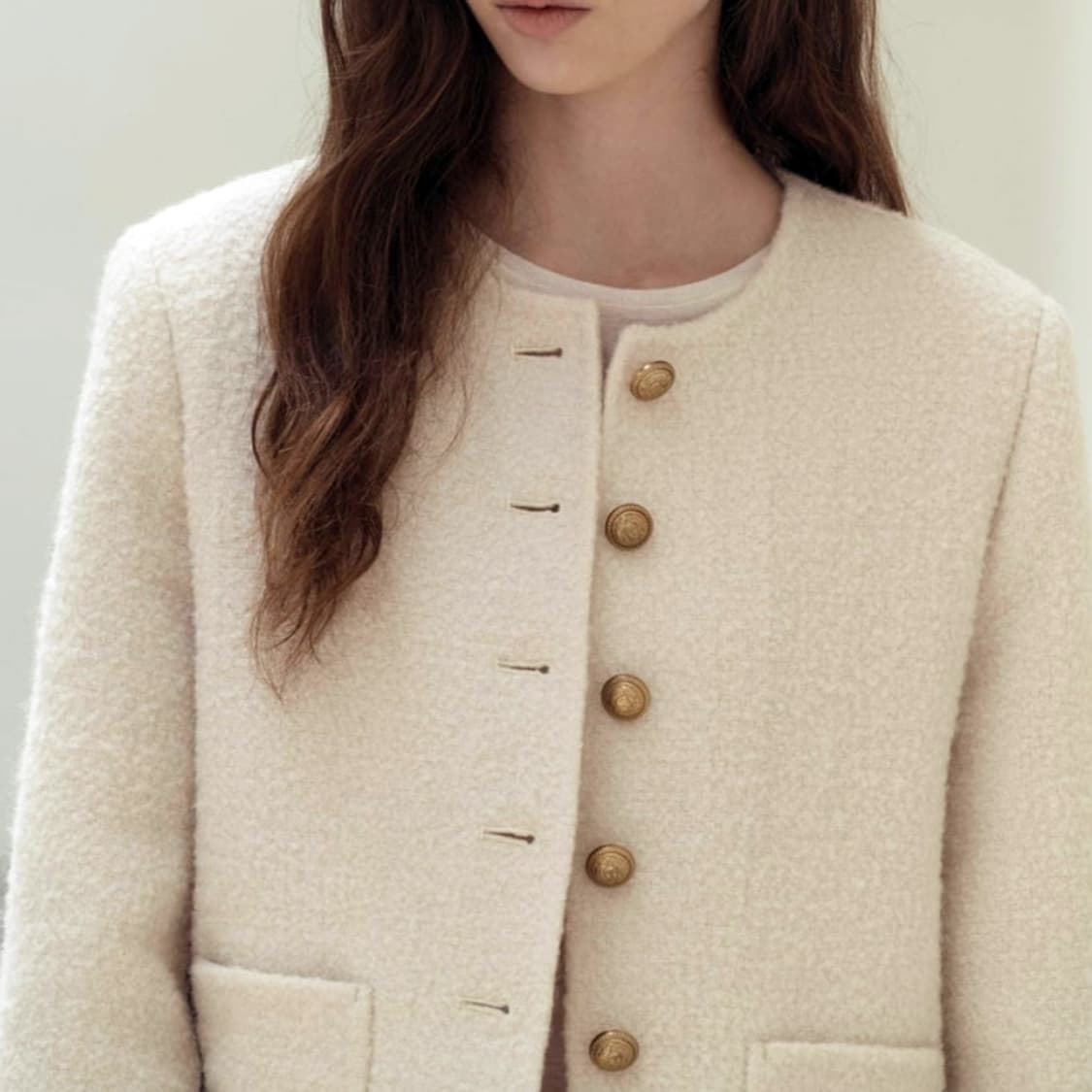 베뉴엣(BENUET) 알파카 울 아리아자켓 55 새상품 상품이미지3