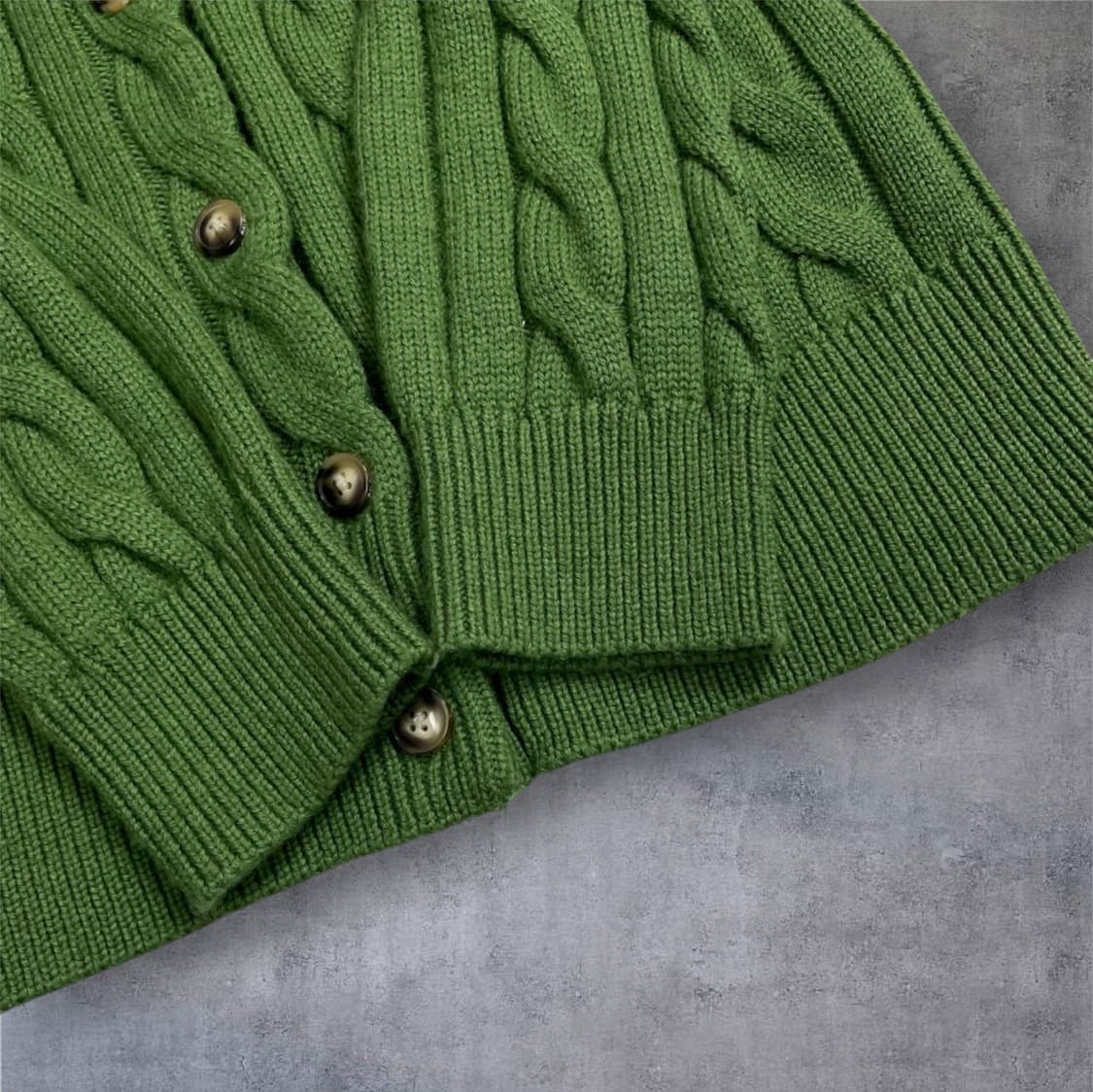 폴로 랄프로렌 그린 케이블 크루넥 니트 가디건 M 상품이미지4