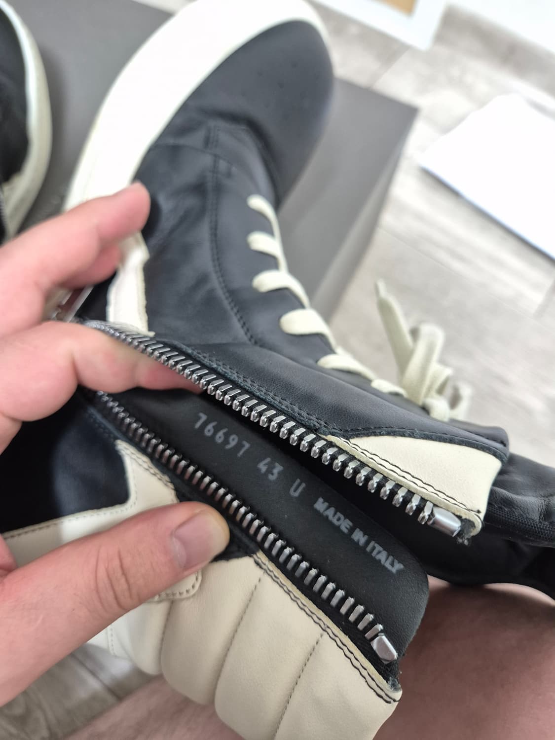 [43] 릭오웬스 지오바스켓 하이 블랙 밀크 상품이미지6