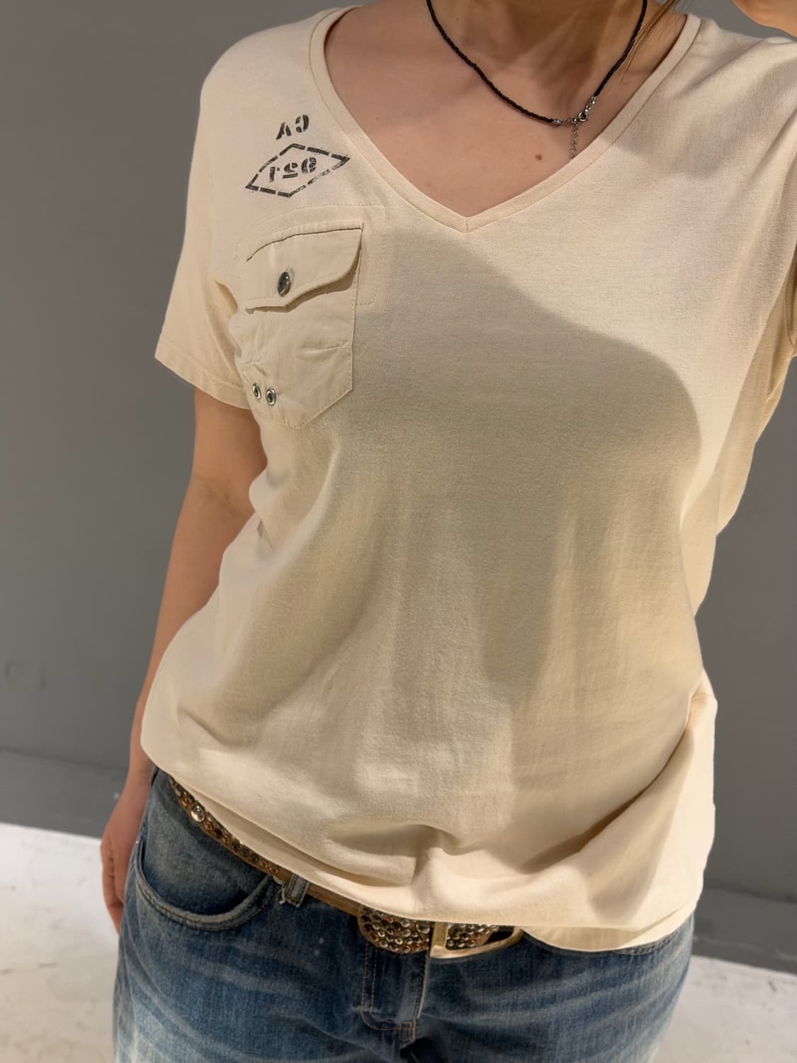 Avirex minimal design pocket t-shirt 상품이미지4