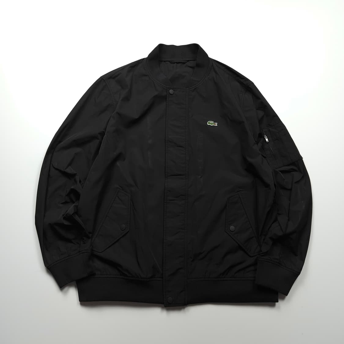 라코스테 자수로고 봄버 자켓 블랙 (XL) 상품이미지1