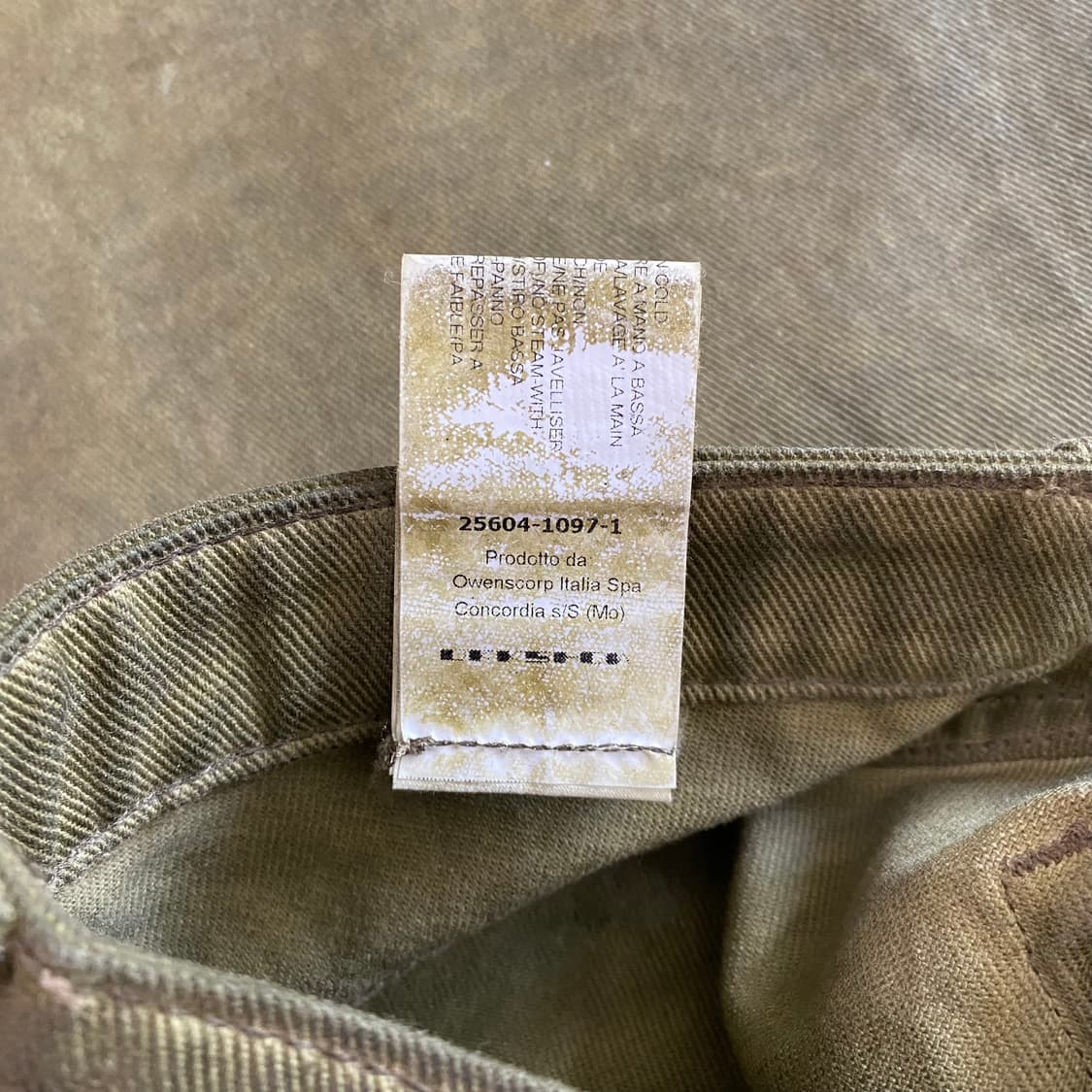 [31] 릭오웬스 다크쉐도우 포터빌 바이어스 부츠컷 세이지 그린 코팅 상품이미지8