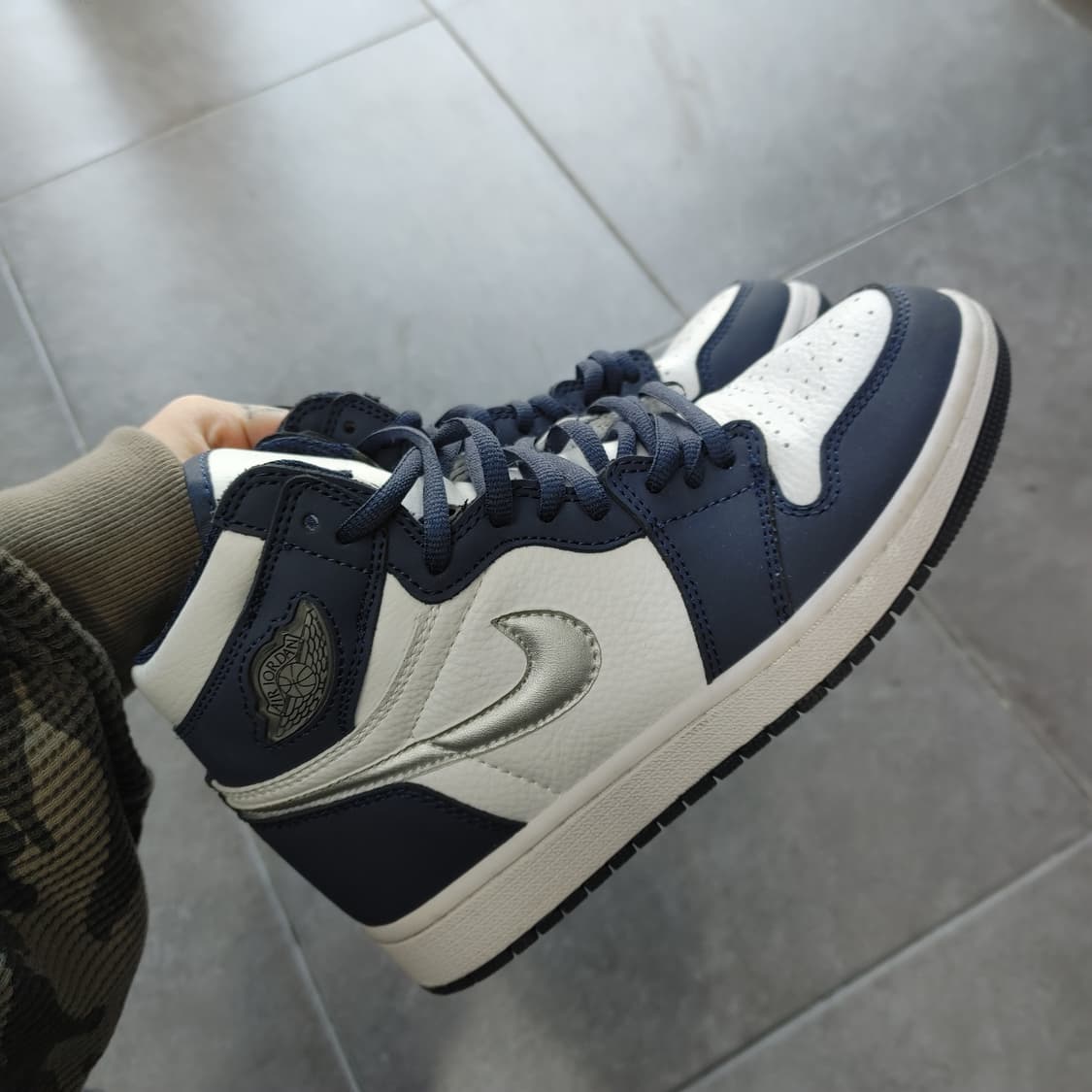 235 나이키 에어 조던1하이 네이비 스니커즈 운동화 상품이미지5