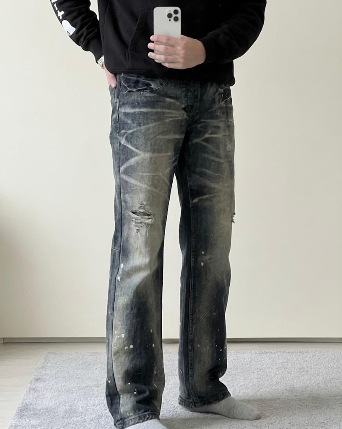 Armani exchange damaged denim pants 상품이미지1