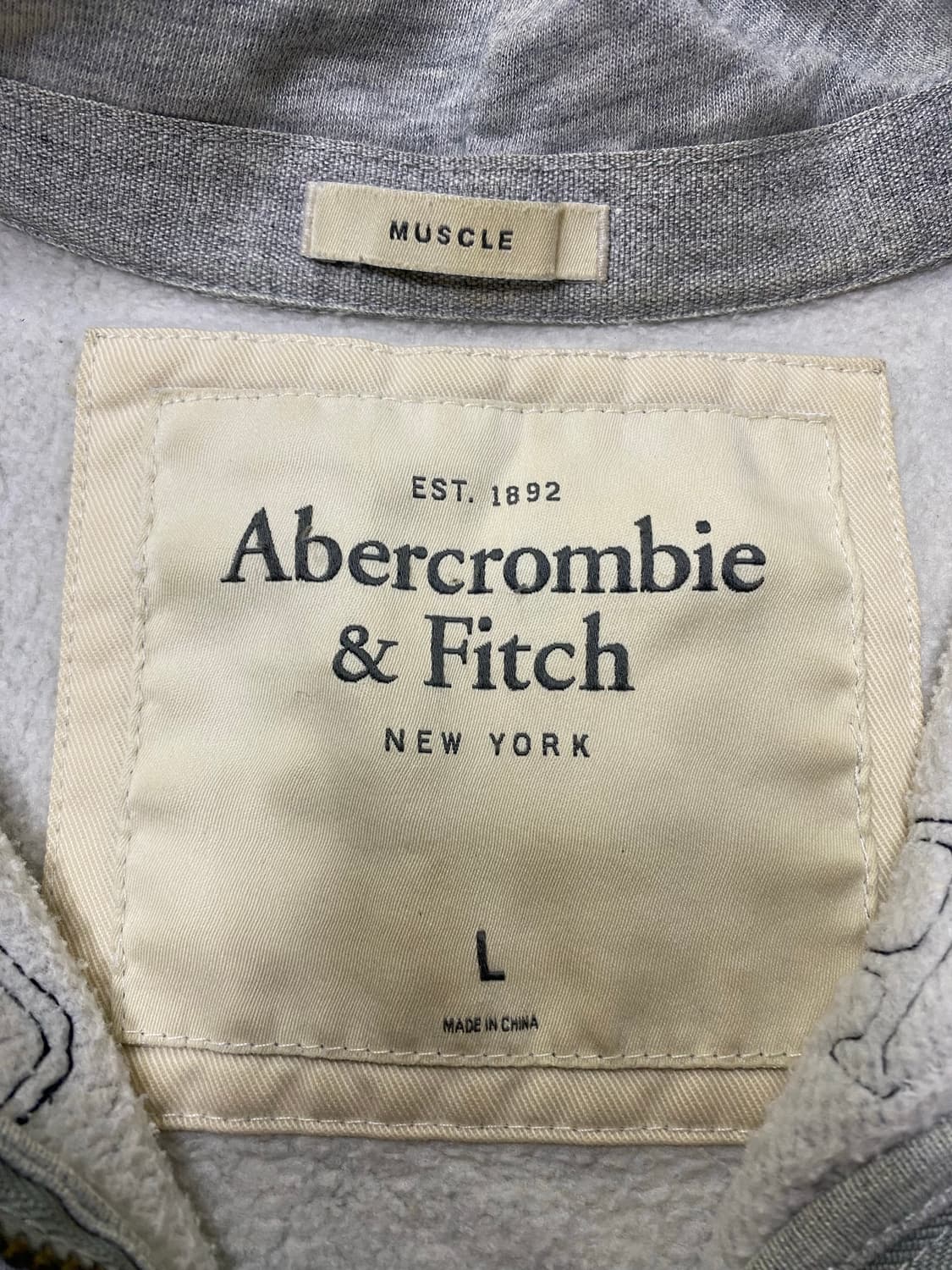 아베크롬비 후드집업 그레이 L 상품이미지2