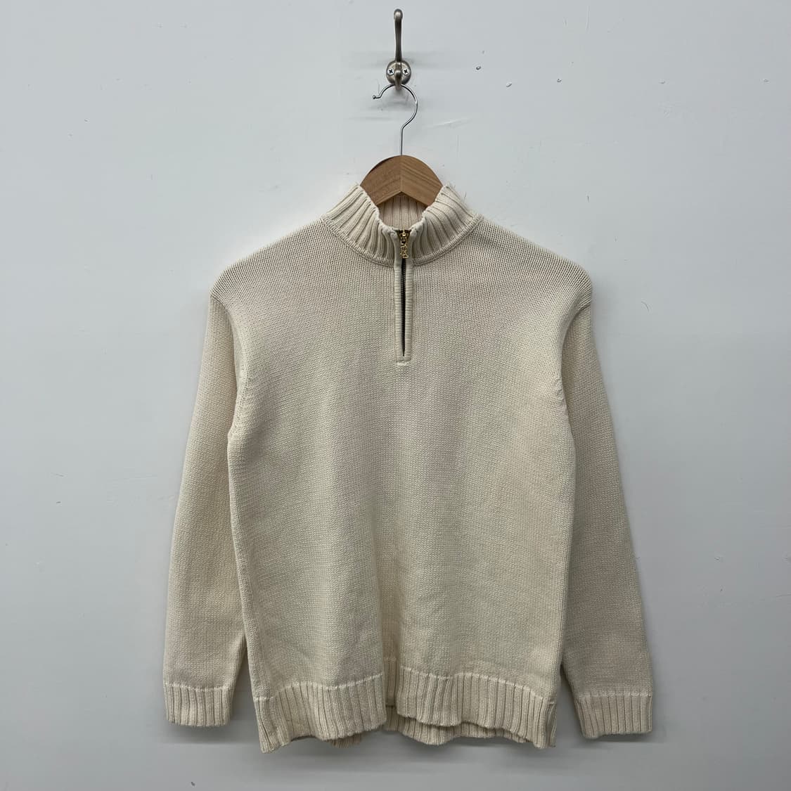 폴로 아이보리색 하프넥 니트 스웨터 여s 상품이미지1