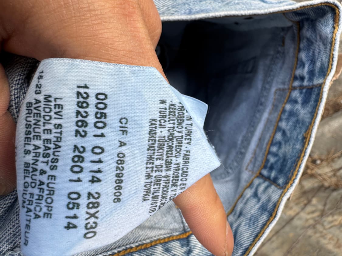 리바이스 빈티지 501 터키생산 데님 팬츠 27 상품이미지5