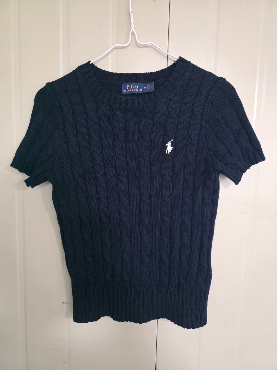 폴로 랄프로렌 케이블 반팔 니트 M 상품이미지1
