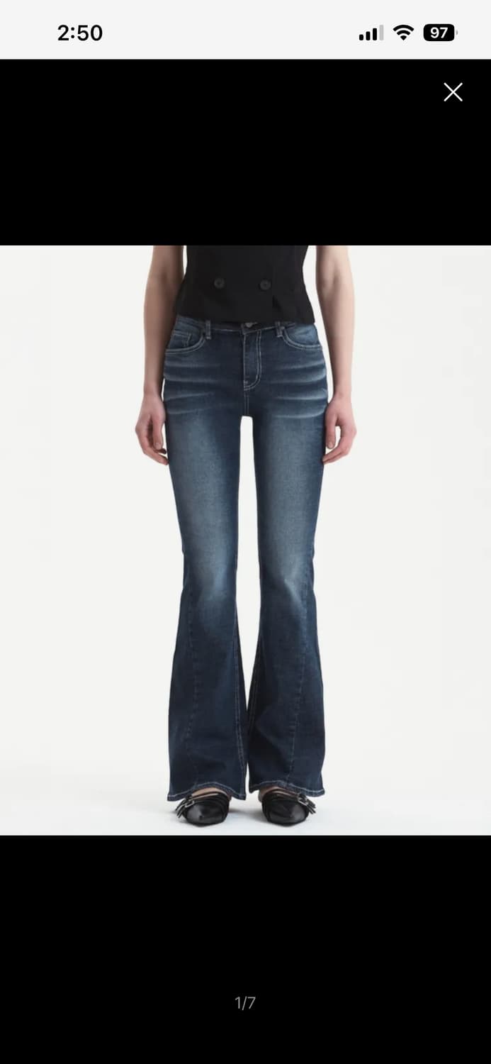 시너진 캣워싱 데님 팬츠 딥블루 M 상품이미지1