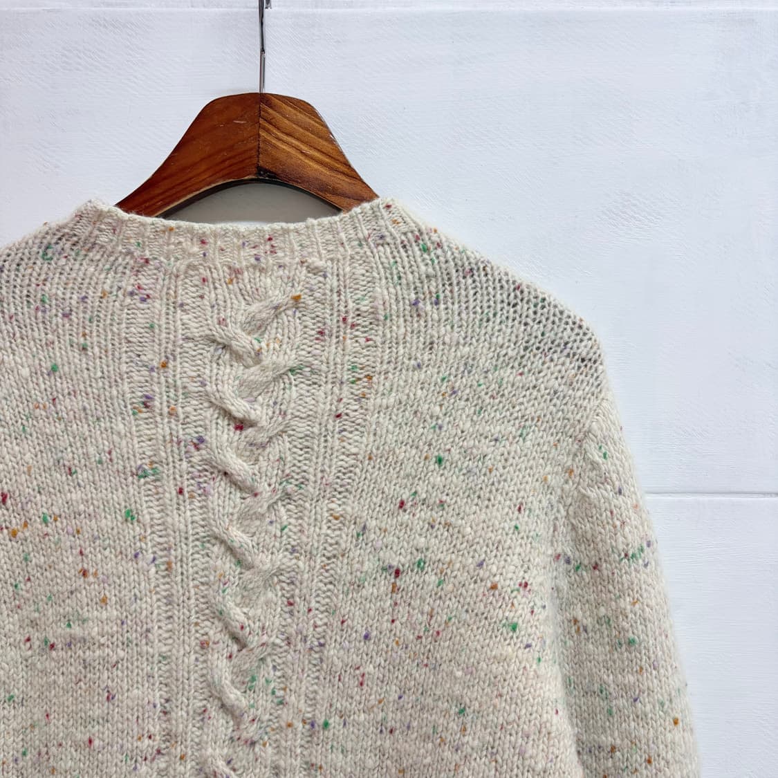 보카시 꽈배기 울 아이보리 니트 (JPN) 상품이미지2