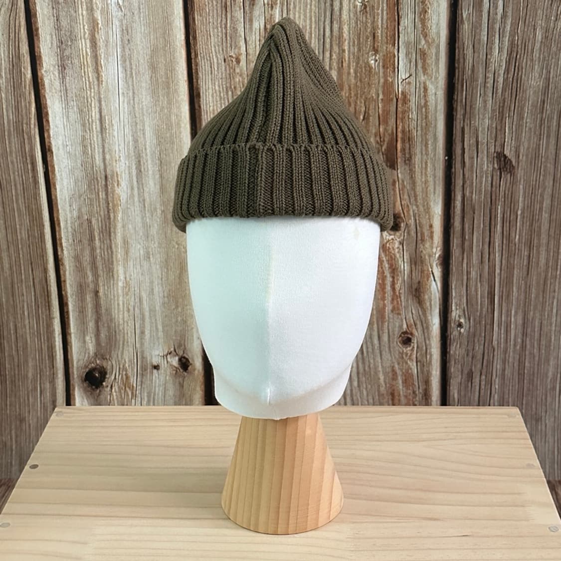 키지마타카유키 코튼 골지 비니 올리브 색상 상품이미지2