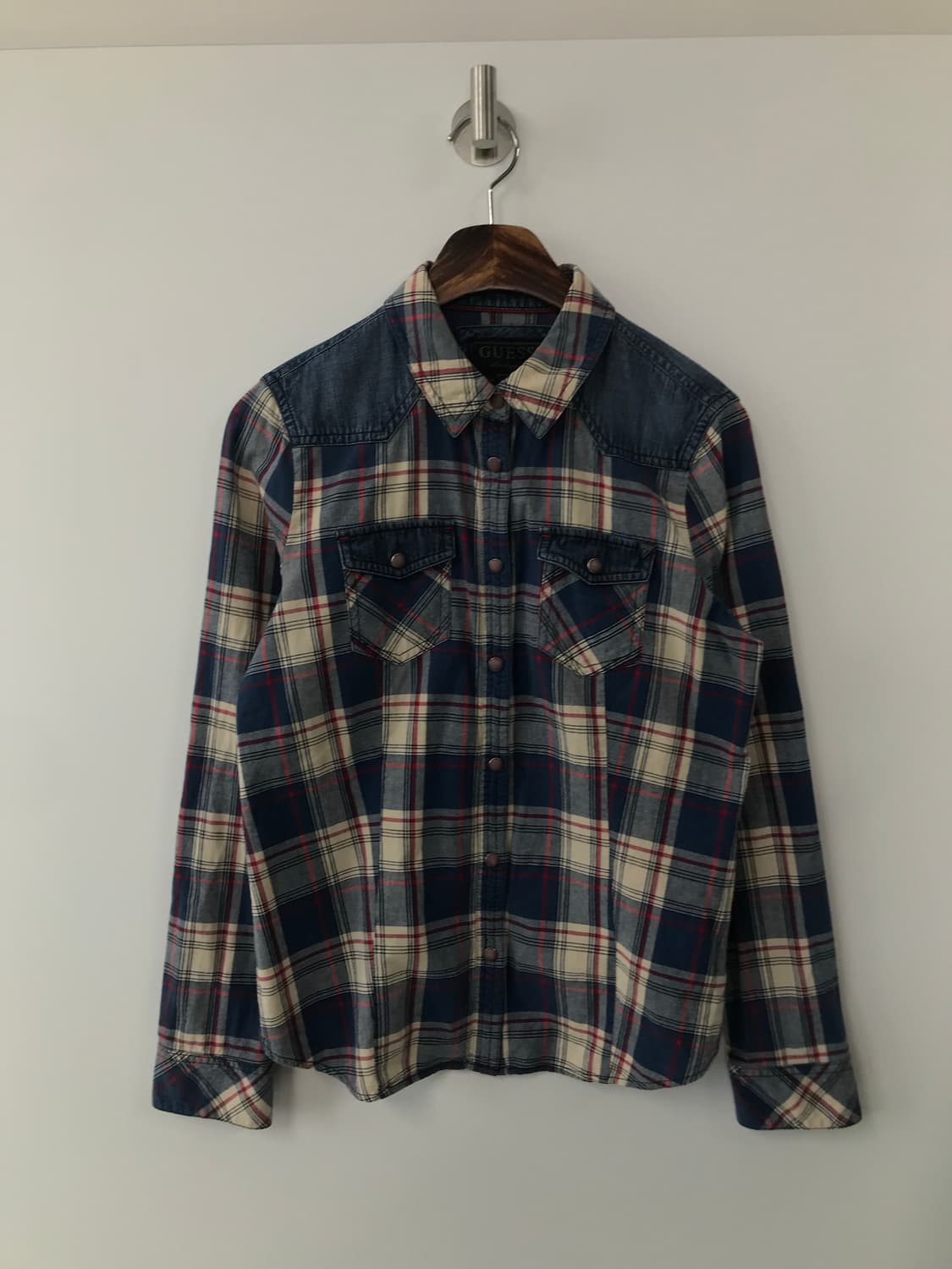 게스 포켓 체크 웨스턴 셔츠 상품이미지2