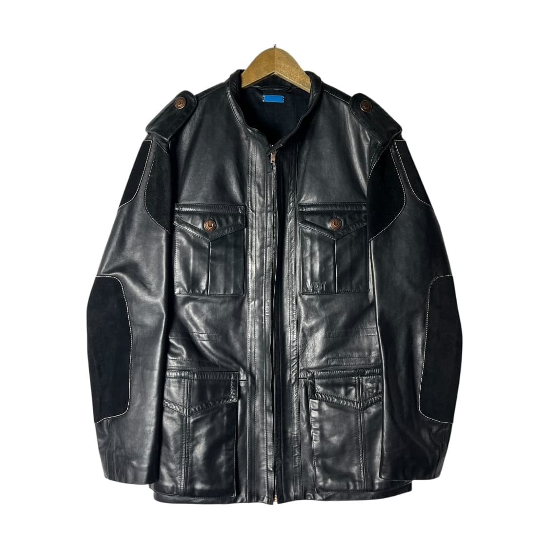 [VGRANTHAN] 빅토리아그랜탐 엘보패치 멀티포켓 레더자켓 상품이미지1