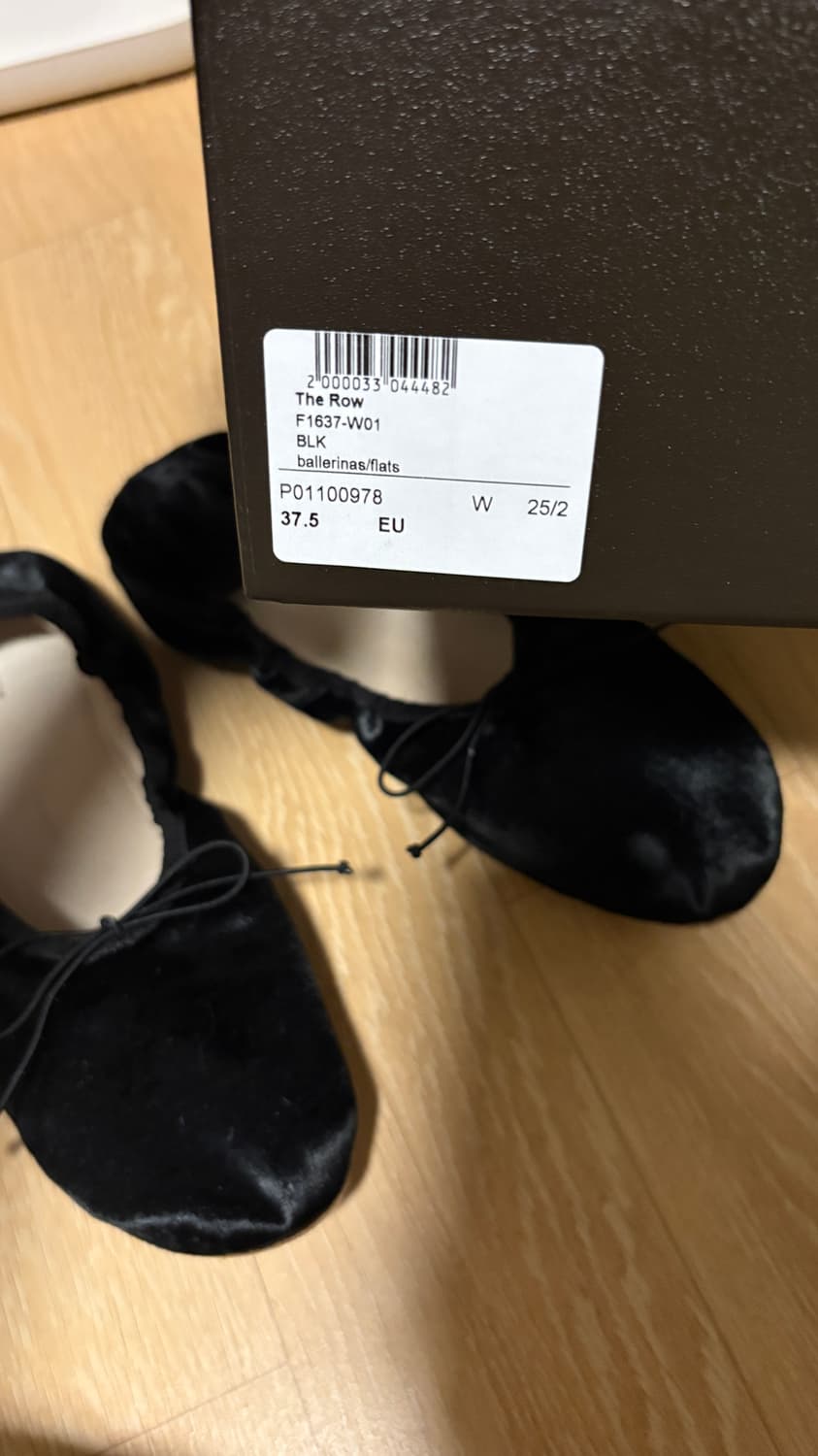 THE ROW 벨벳 발레리나 플랫 블랙 37.5 상품이미지5