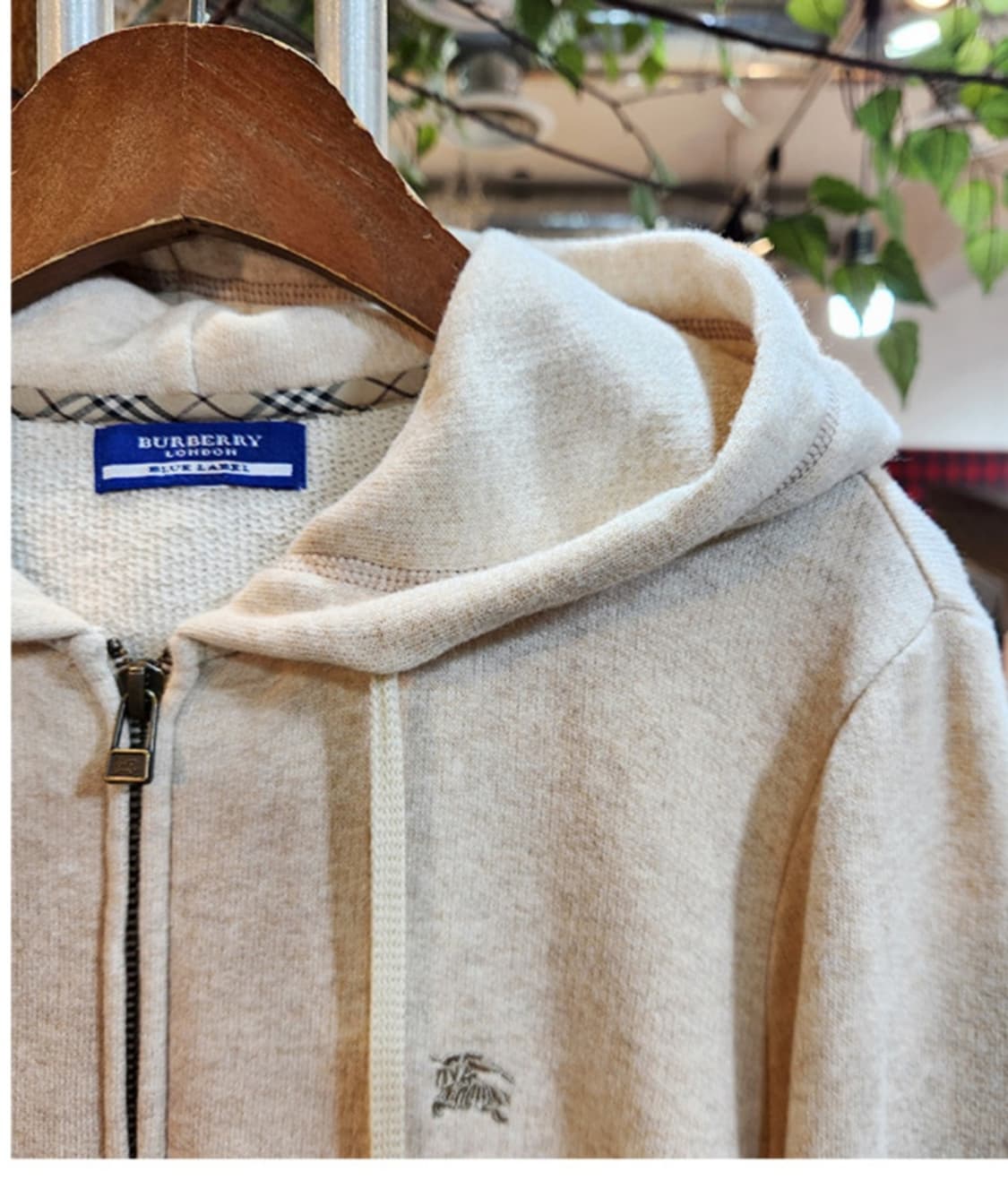 BURBERRY 버버리 런던 블루라벨 베이지 후드 집업 상품이미지5