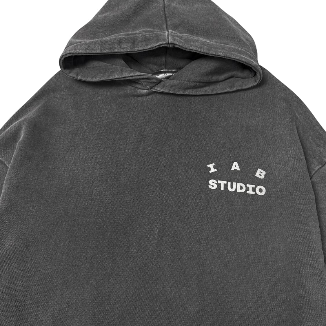 (L) 아이앱 스튜디오 피그먼트다잉 오버핏 후드티 그레이 상품이미지4