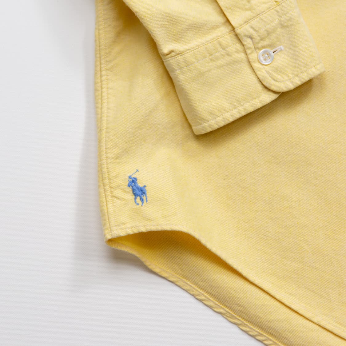 80s 폴로 랄프로렌 빅 옥스포드 셔츠 옐로우 상품이미지2