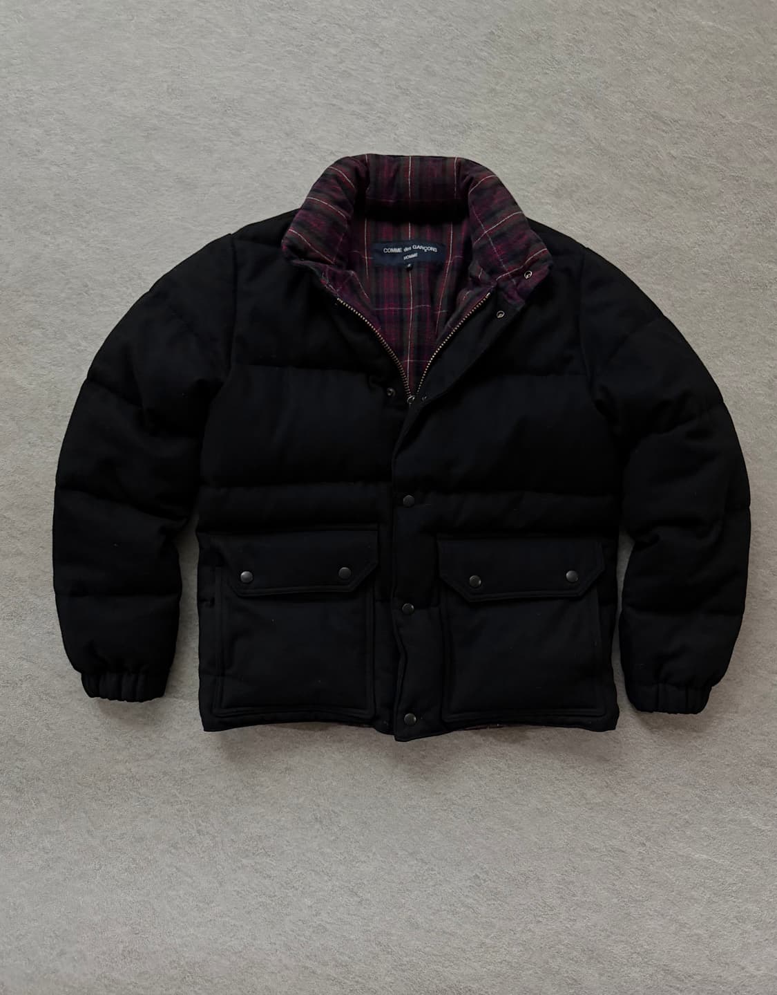 꼼데가르송 옴므 체크패턴 푸퍼자켓 상품이미지1