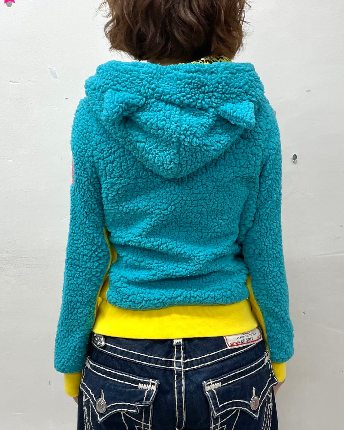 Devil's Yellow Leopard Blue Fleece  상품이미지3