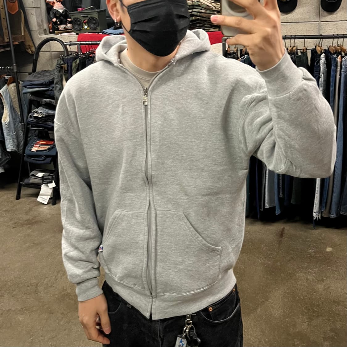 90s 러셀 블랭크 후드 집업 (105) 상품이미지6