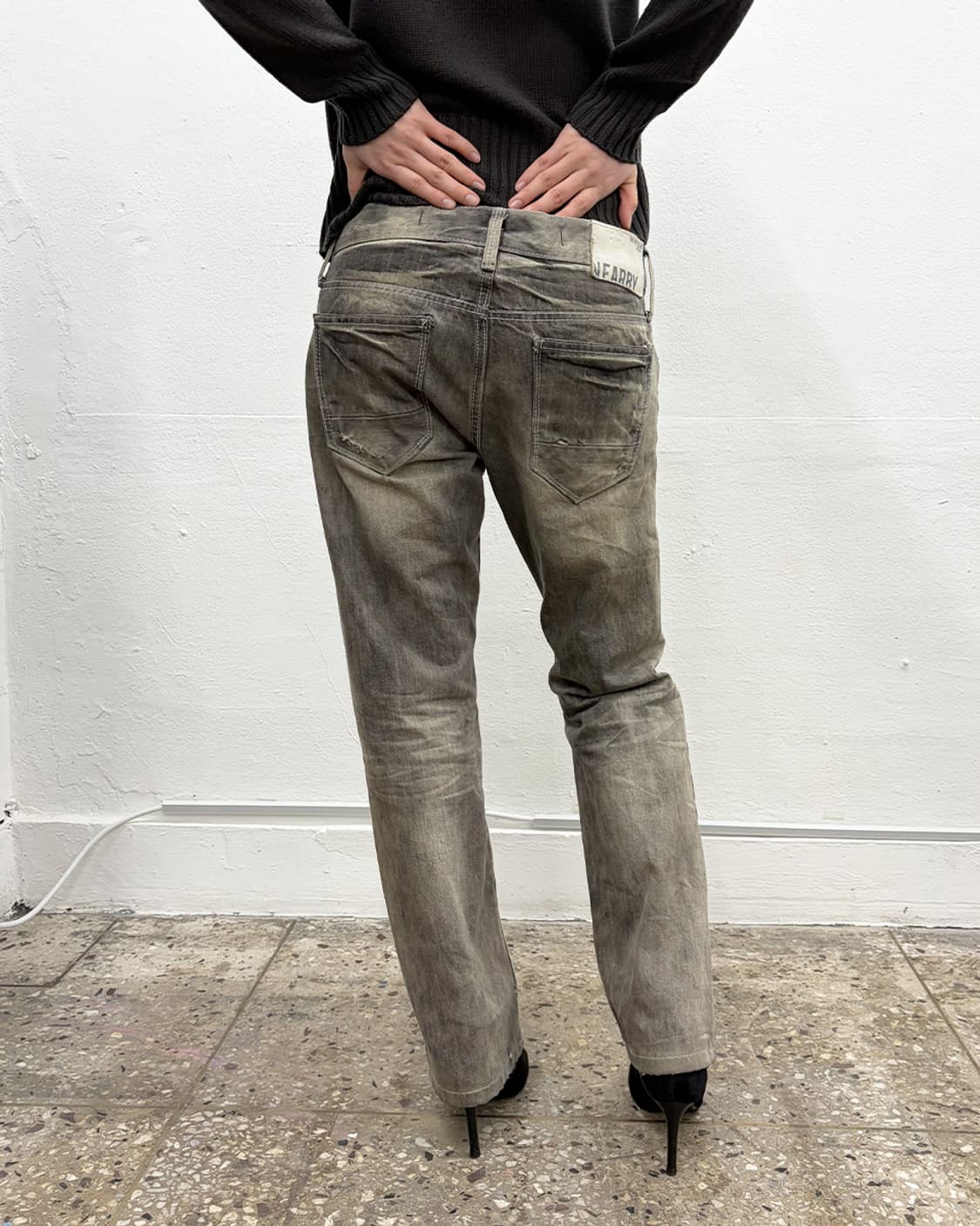 빈티지 데미지 데님팬츠 상품이미지2