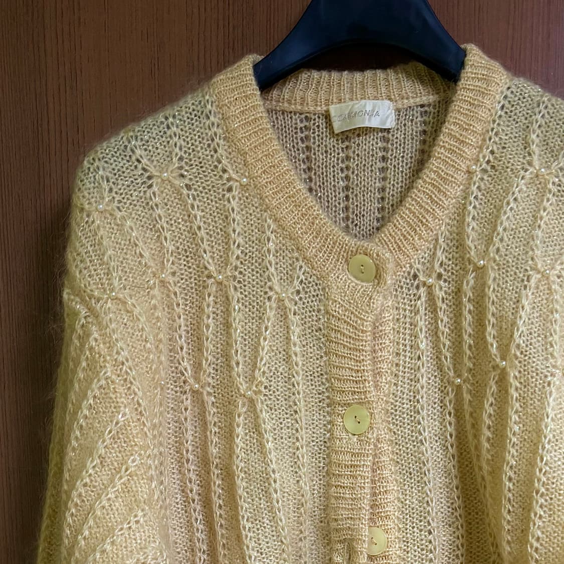 빈티지 옐로우 가디건 상품이미지2