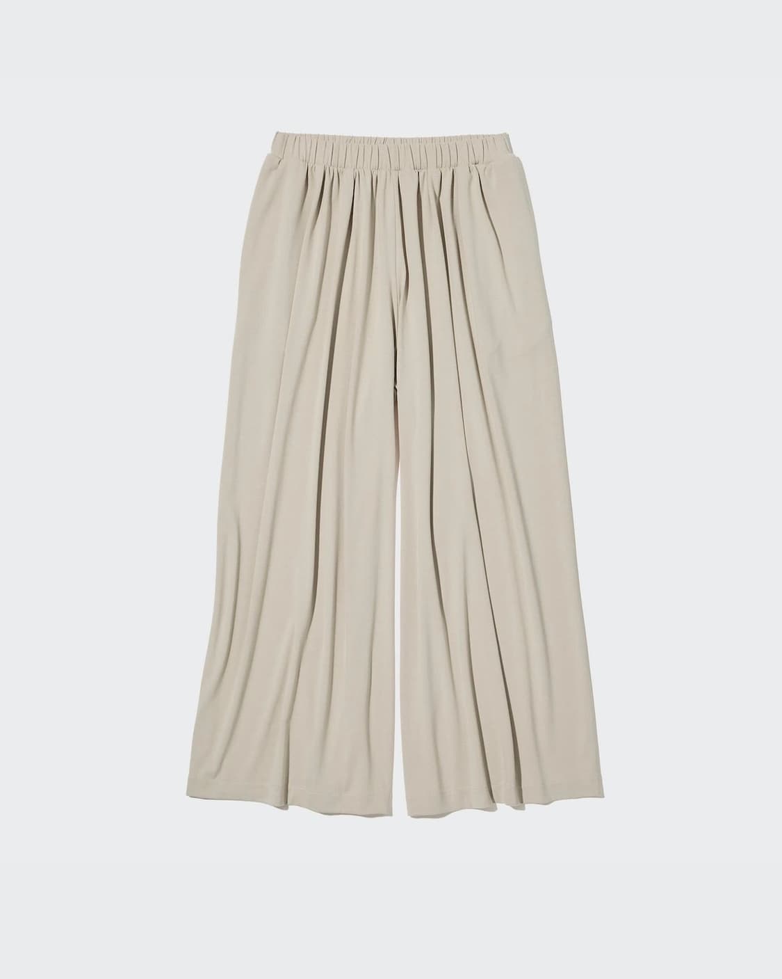 유니클로 개더 와이드 밴딩 팬츠 와이드 코튼 면 스웻 베이지 아이보리 M 상품이미지1