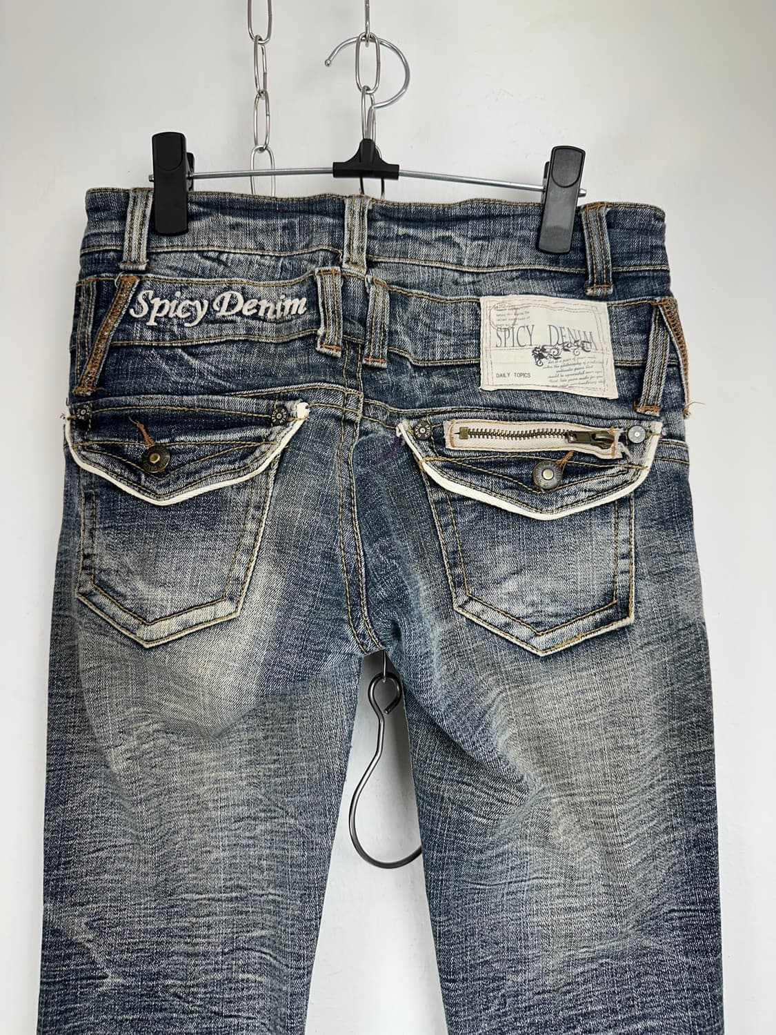 Spicy Denim Bleach Washed Distressed Sli 상품이미지8