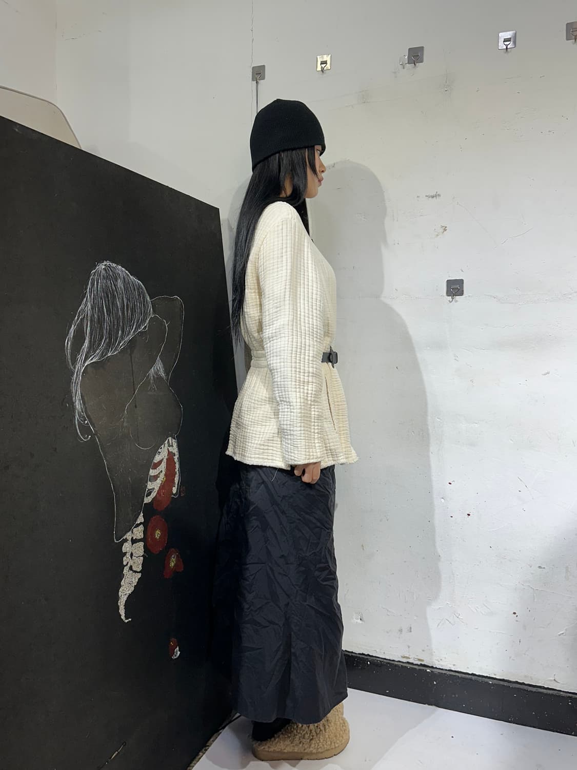 이자벨 마랑 고딕 아이보리 가죽 스트랩 포인트 여성 자켓 L 상품이미지2