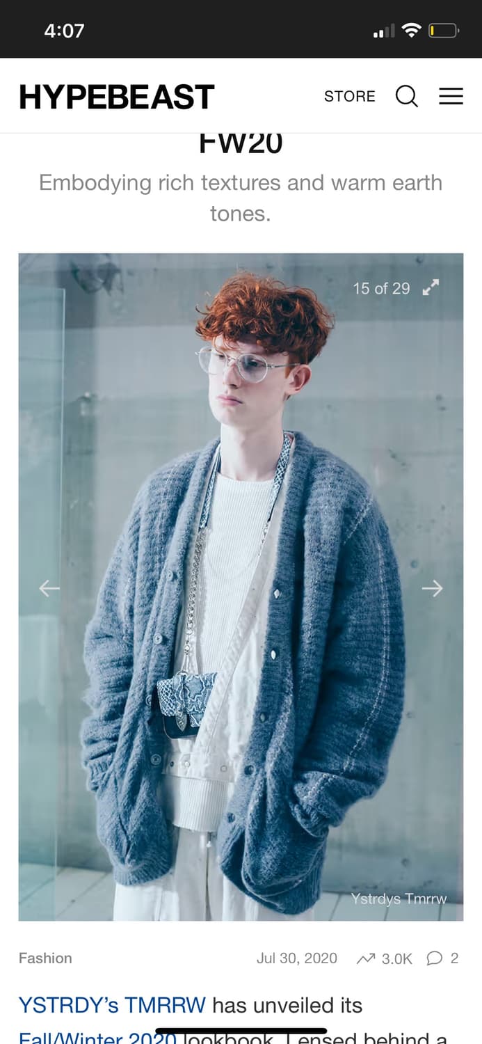 예스터데이스 투말로우 모헤어가디건 상품이미지2