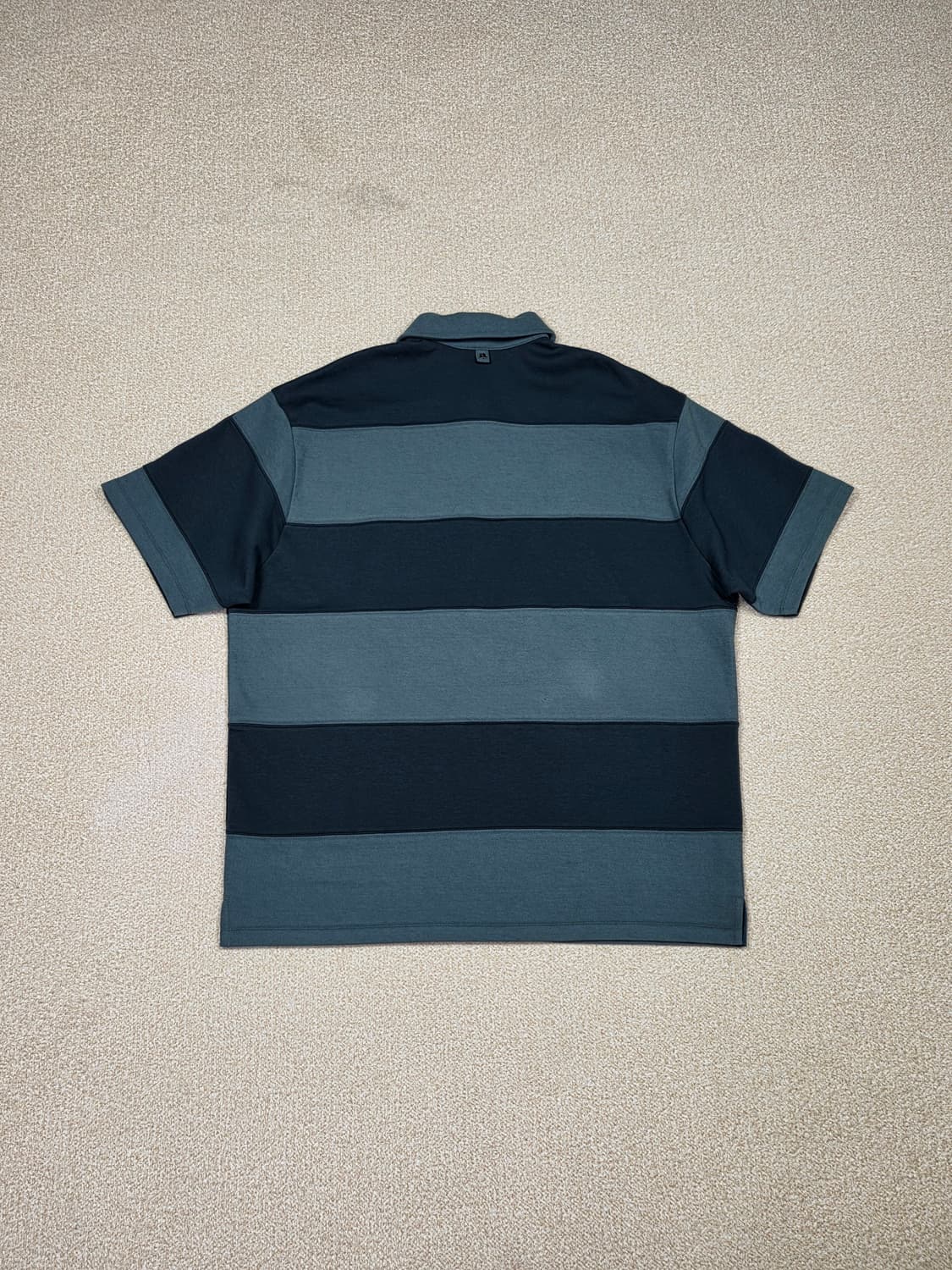 [알레그리] 와이드 블럭 스트라이프 히든 플래킷 카라티 | S00124 상품이미지7