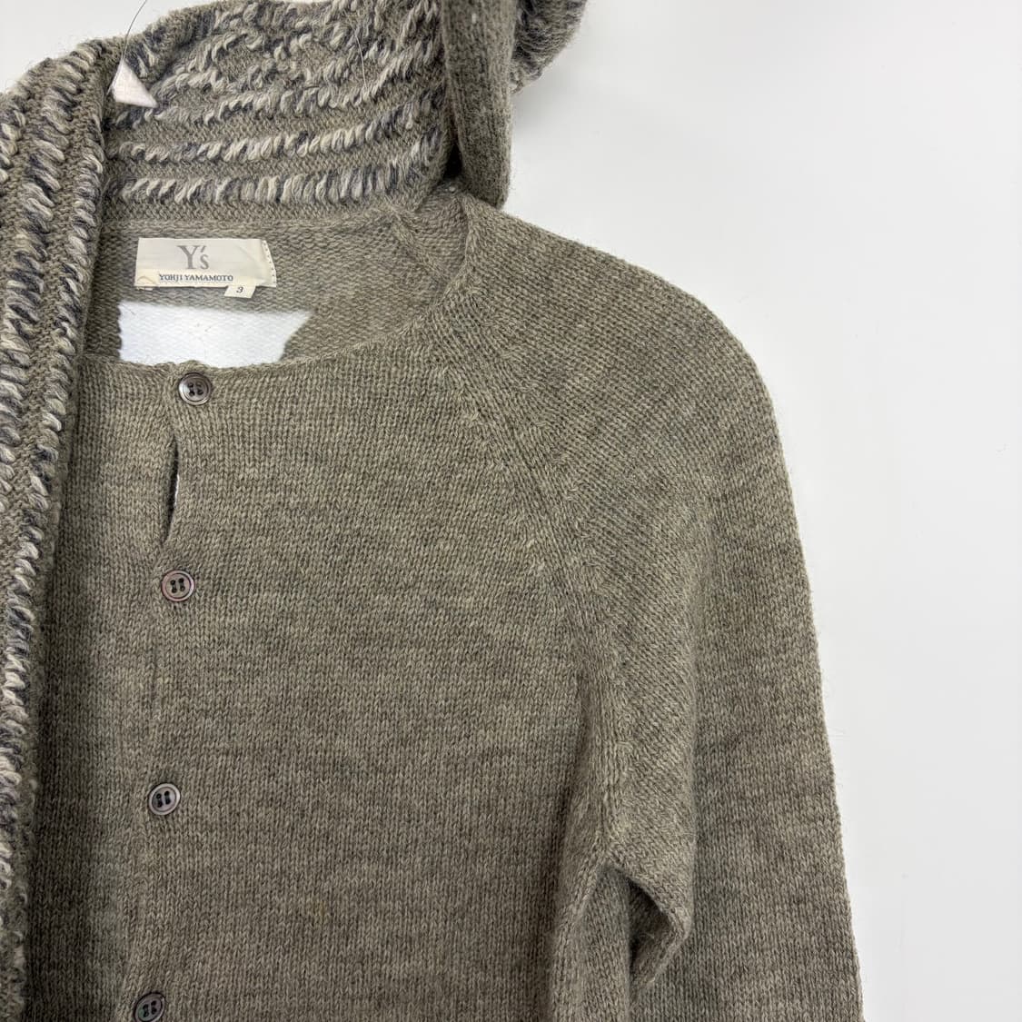 요지야마모토 패턴 니트 가디건 상품이미지5