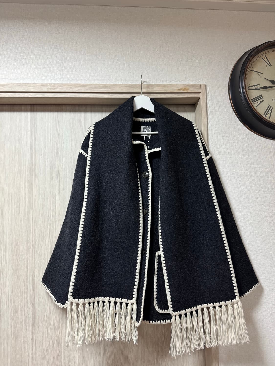 토템 스카프 코트 그레이 멜란지 새상품 상품이미지2