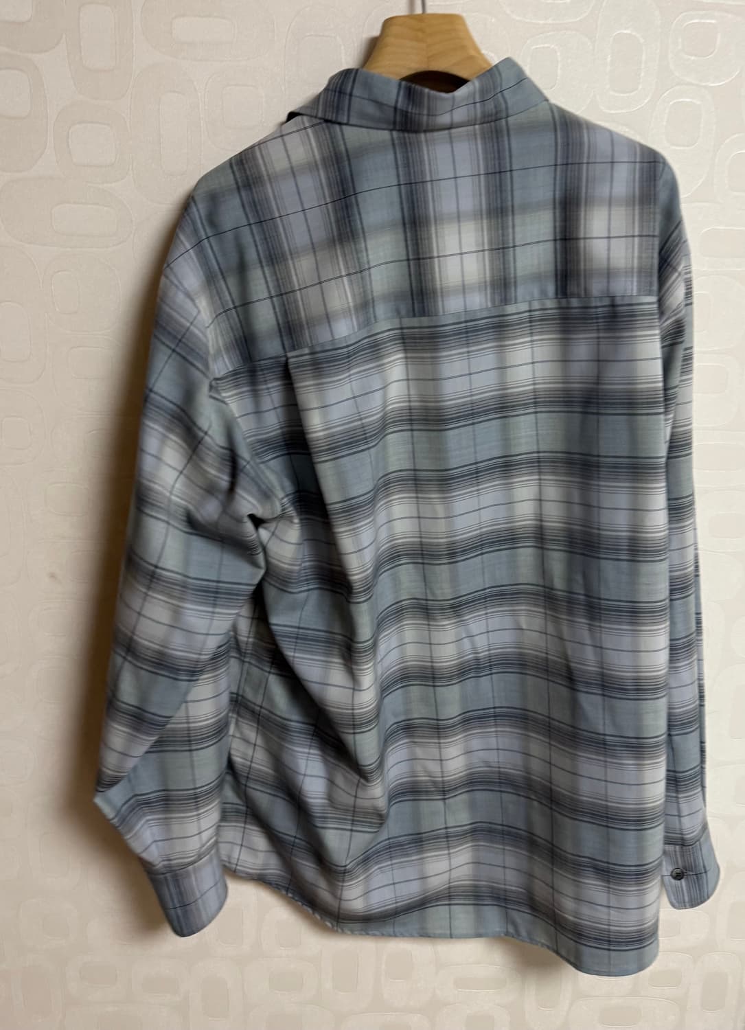 오라리 25ss 울 체크셔츠 그린 민트 3사이즈 상품이미지2