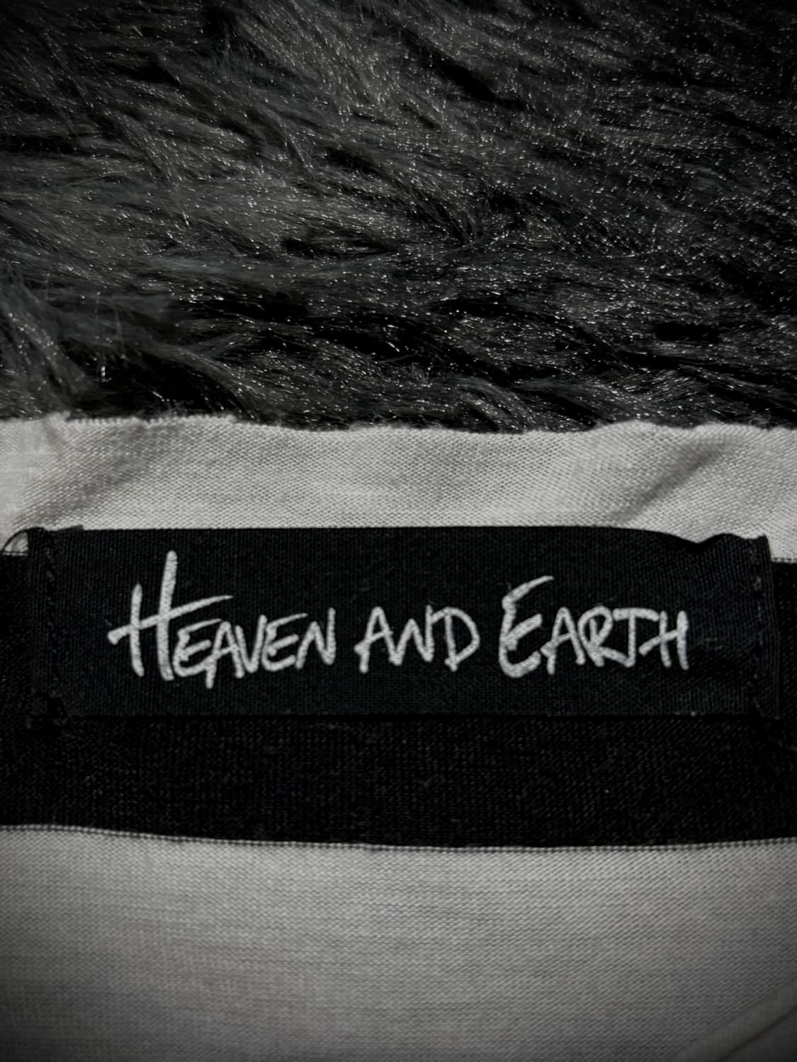 HEVEN AND EARTH 스트라이프 스컬 레이스 크롭 반팔 티셔츠 상품이미지9