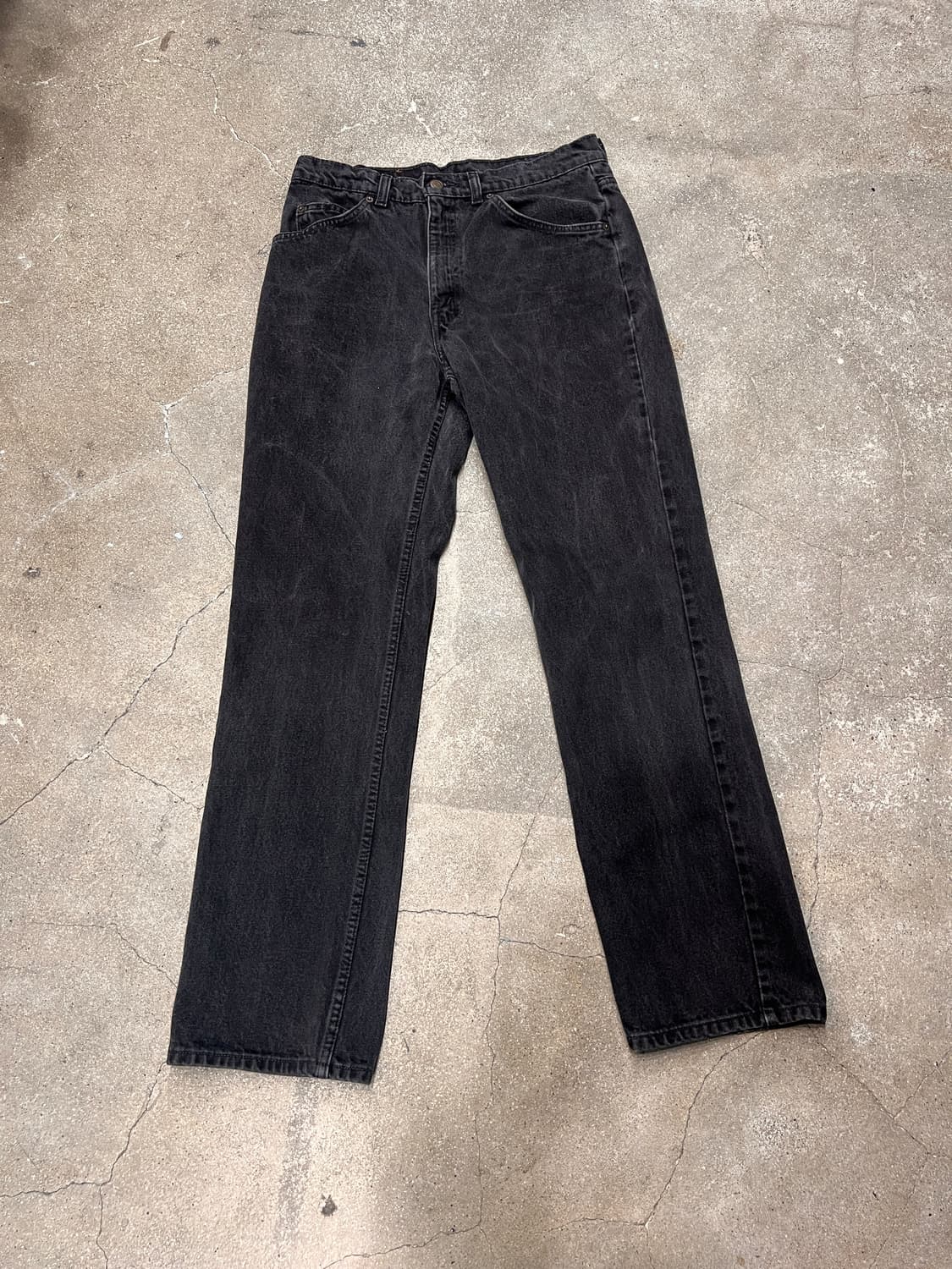 90‘s 리바이스506 오랜지텝 블랙진 상품이미지1