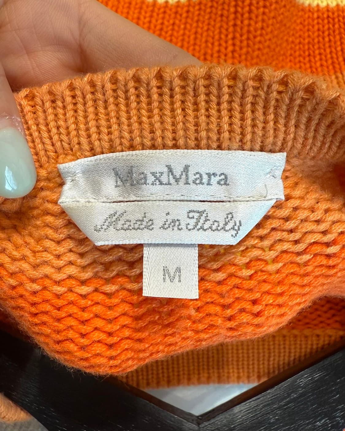 막스마라 오렌지 옐로우 스트라이프 캐시미어혼방 니트  상품이미지8