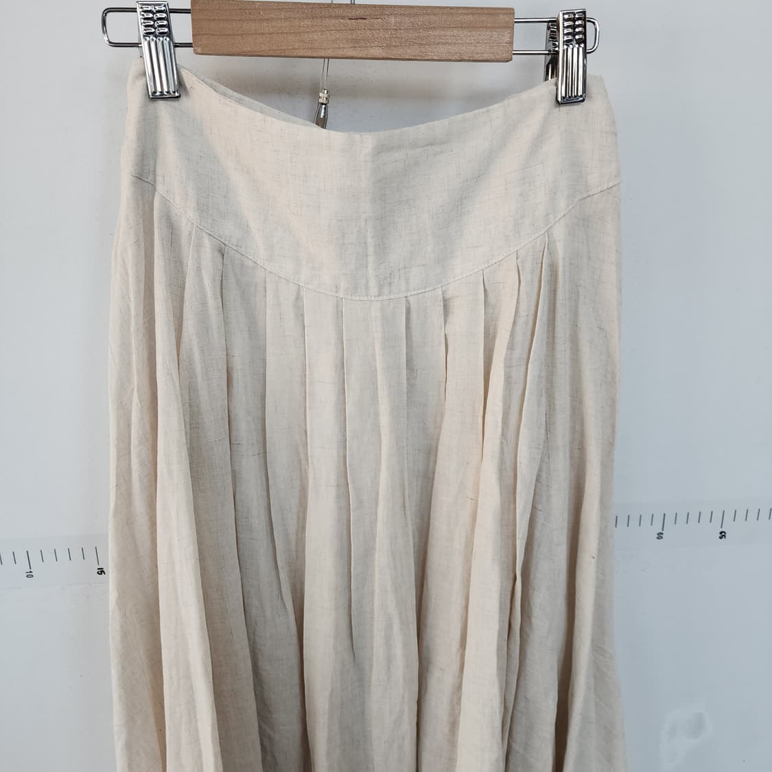 vegetable 린넨 리본 롱 스커트 아이보리 상품이미지4