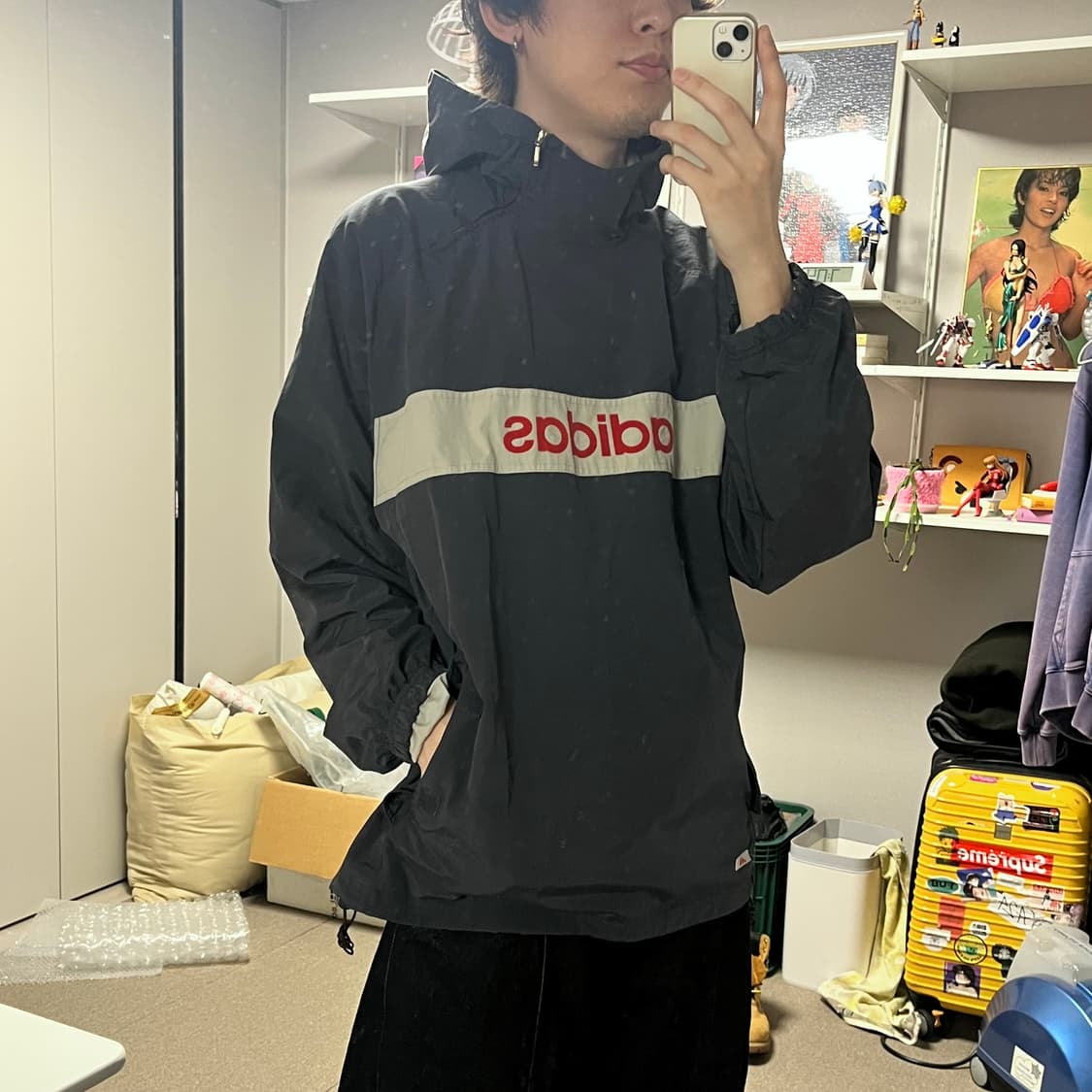 00s 빈키지 아디다스 나일론 풀오버 아노락 상품이미지2