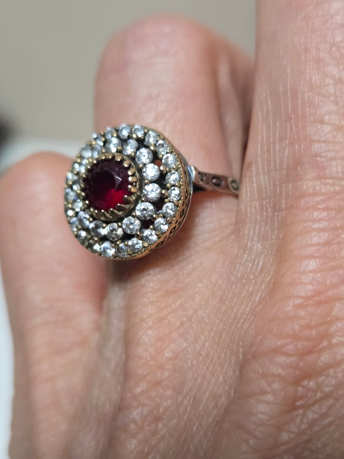중동 빈티지 루비 헤일로 반지 / Oman 중동 빈티지 상품이미지9