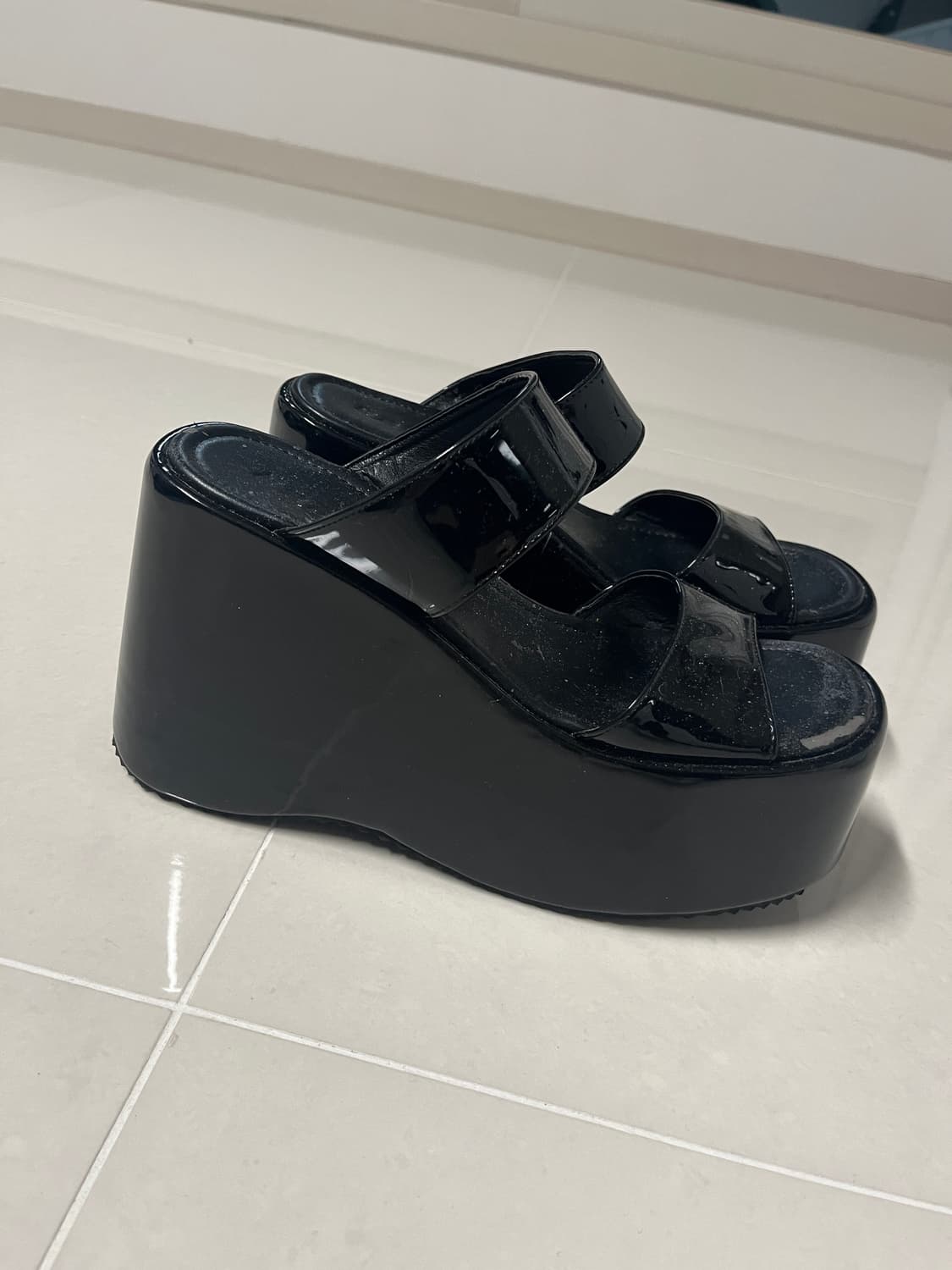 unif gia slip on 유니프 통굽 샌들 슬리퍼 상품이미지2