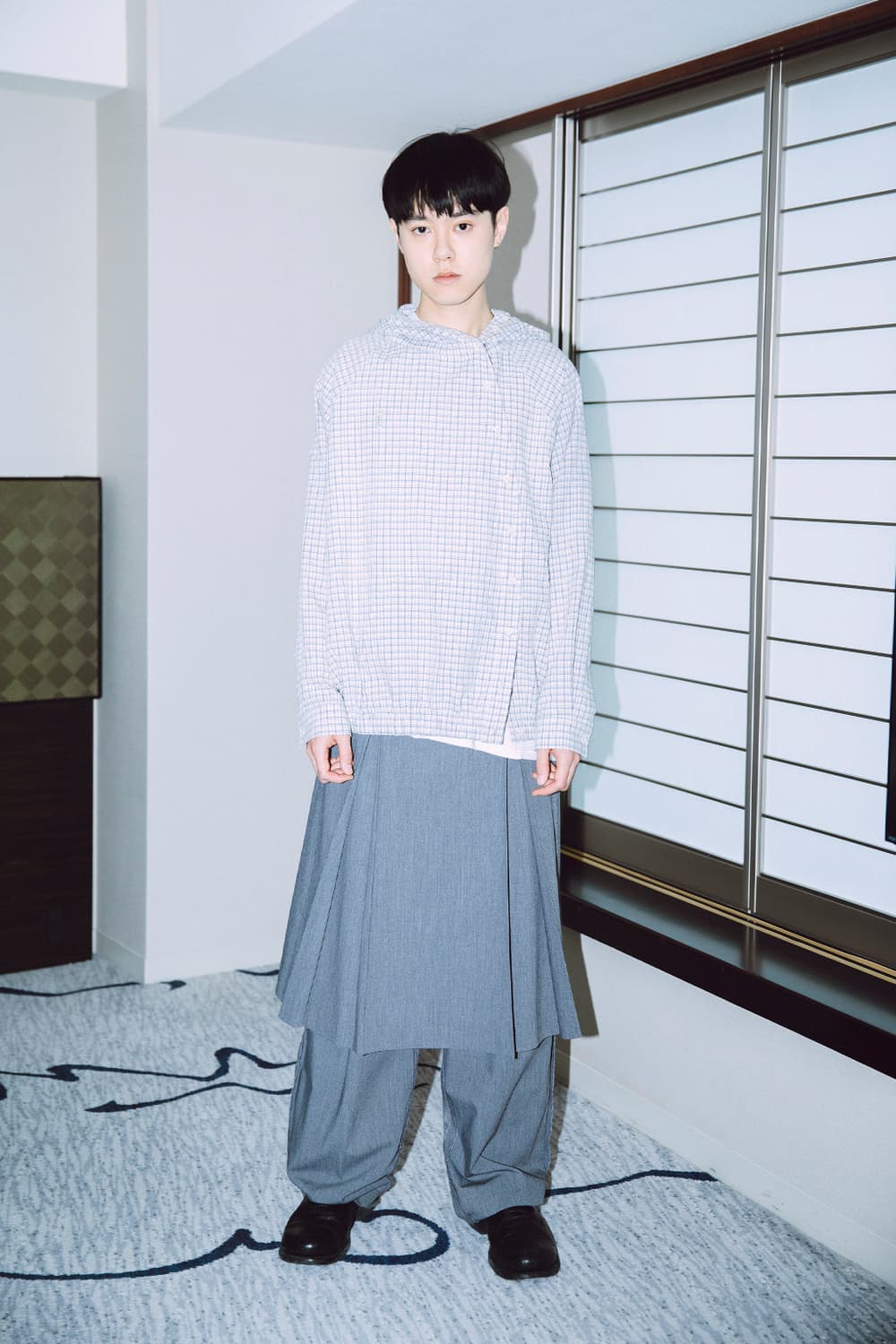 MIDI PLEATED WRAP SKIRT 3 / GRAY 상품이미지4