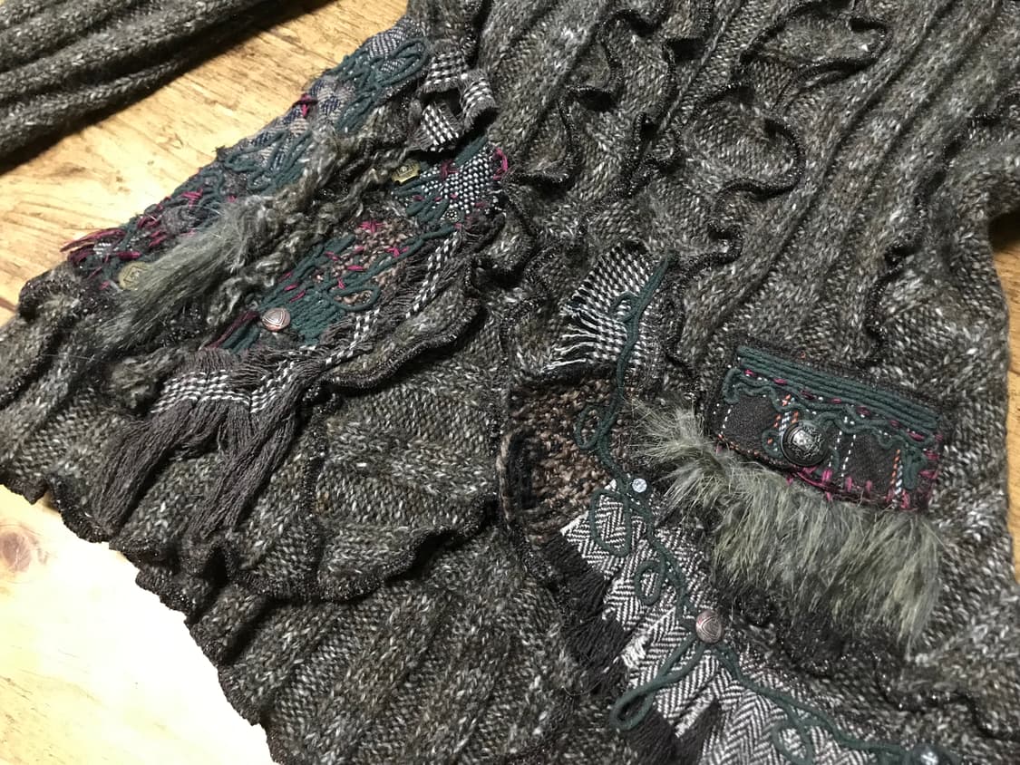 (착샷o) 빈티지 그런지페어리 모리 히피 퍼가디건 상품이미지3