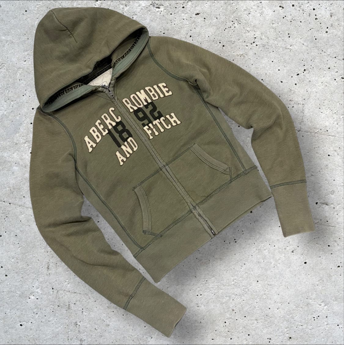 [M] 아베크롬비 빅로고 올리브 후드집업 C785 상품이미지1