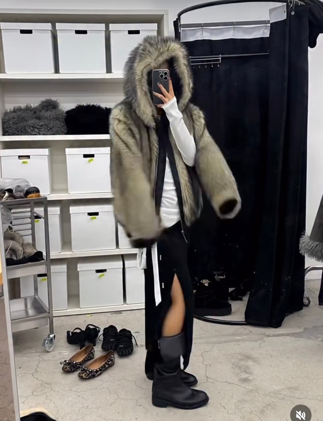 샌드릭 리버시블 퍼자켓 상품이미지3