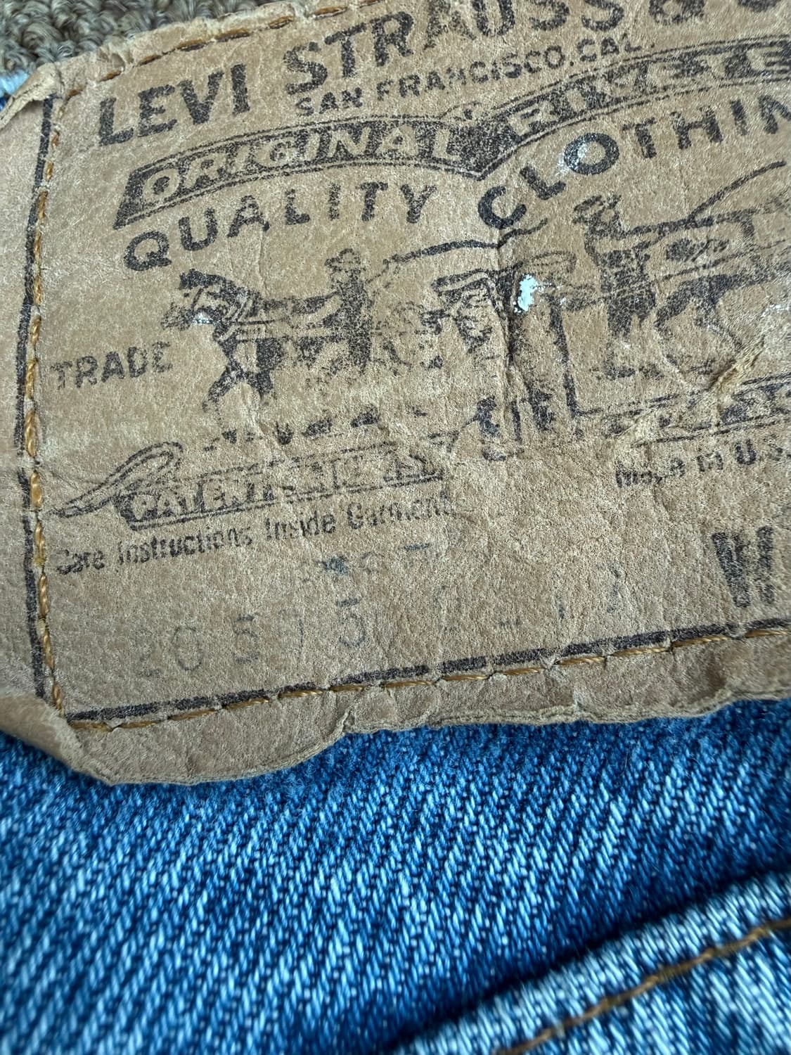 90s Made in usa Levis 505리바이스 오렌지탭 데님팬츠 상품이미지5