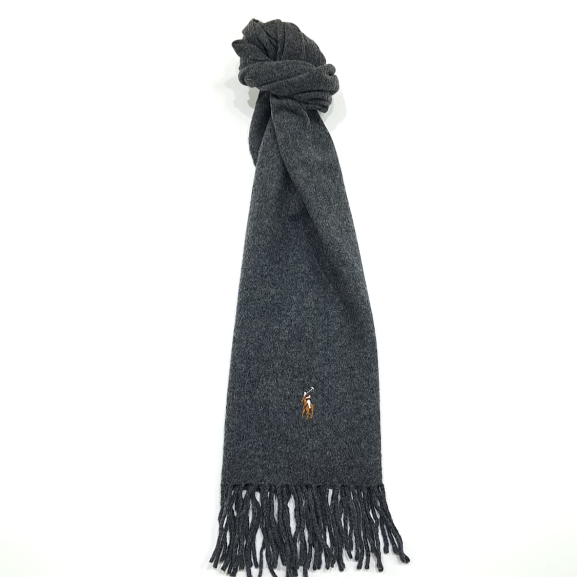 MX355 폴로 랄프로렌 그레이 램스울 목도리 머플러 상품이미지4
