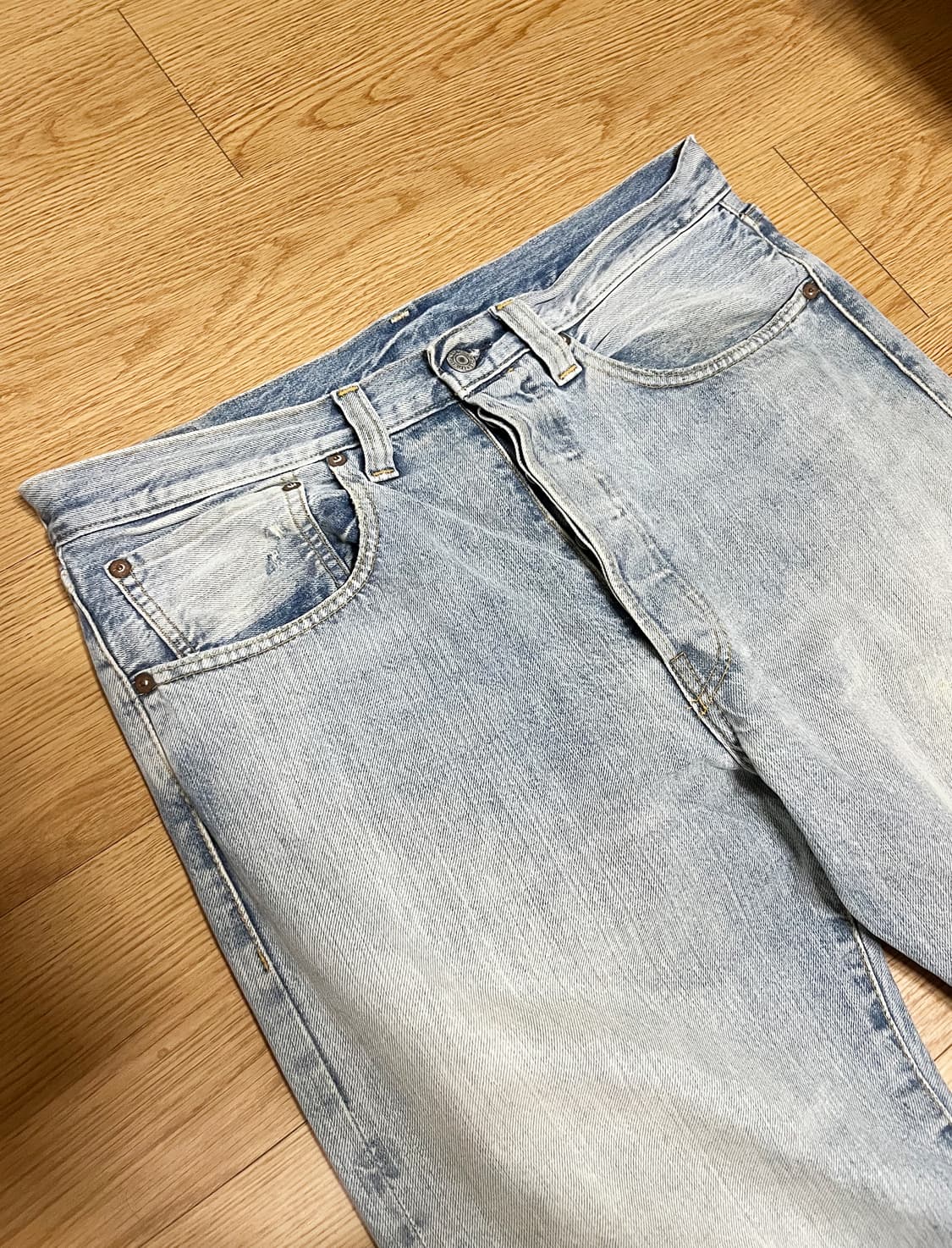 리바이스 lvc 1947 501 연청 데님 34x32 상품이미지4