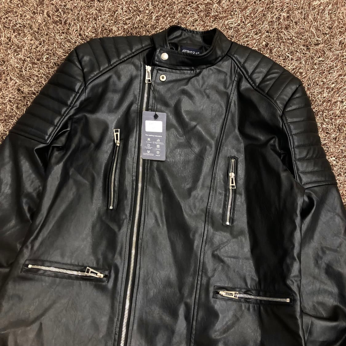 새상품 PU레더 라이더 바이커 가죽 자켓 상품이미지2