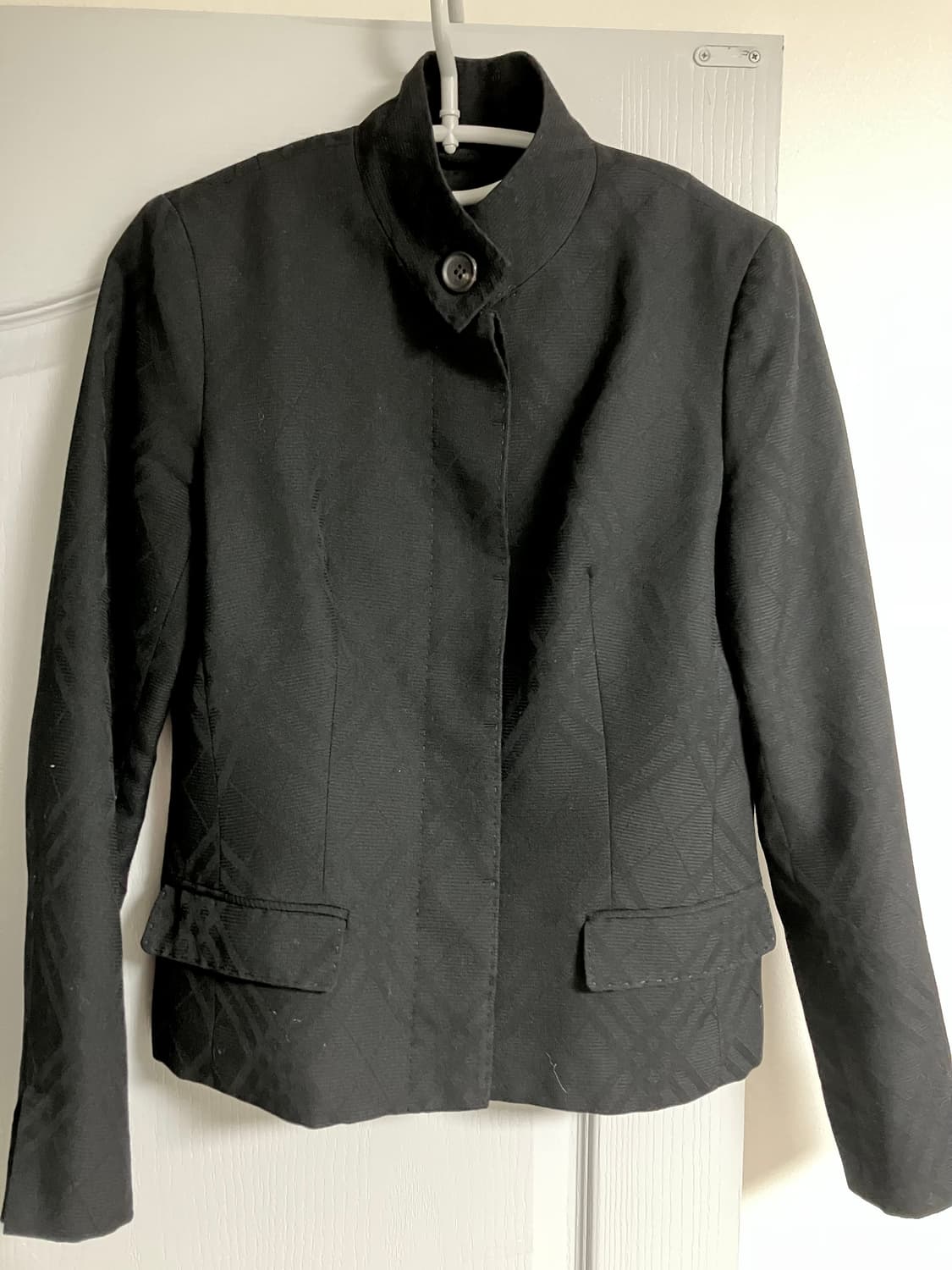 버버리 블랙 체크 자켓  상품이미지1